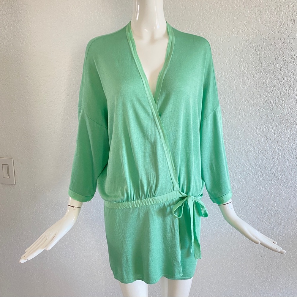 Missoni Light Green Knit silk wrap Top